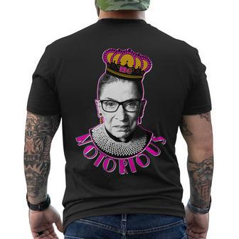 Queen Notorious Rbg Ruth Bader Ginsburg Tribute Men's Crewneck Short Sleeve Back Print T-shirt - Monsterry
