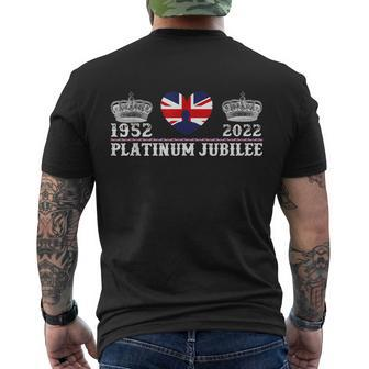Queens Jubilee 2022 Queen Platinum Jubilee V2 Men's Crewneck Short Sleeve Back Print T-shirt - Monsterry AU
