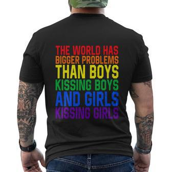 Rainbow Funny Lgbt Pride Month Gay Men's Crewneck Short Sleeve Back Print T-shirt - Monsterry DE