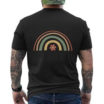 Rainbow Mind You Own Uterus 1973 Pro Roe Men's Crewneck Short Sleeve Back Print T-shirt - Monsterry