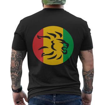 Rasta Lion Head Reggae Dub Step Music Dance Tshirt Men's Crewneck Short Sleeve Back Print T-shirt - Monsterry AU