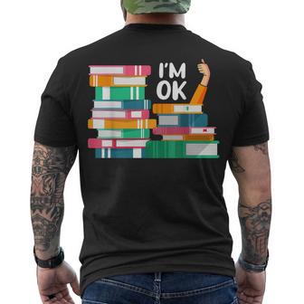 Reading Book Lovers Im Ok National Book Lovers Day Men's T-shirt Back Print - Thegiftio UK