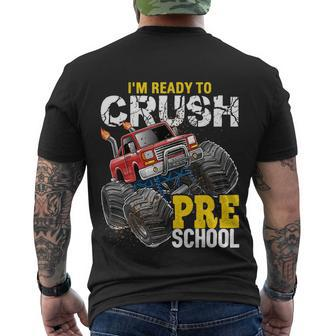 Ready To Crush Preschool Monster Truck Back To School Boys Cool Gift Men's Crewneck Short Sleeve Back Print T-shirt - Monsterry UK
