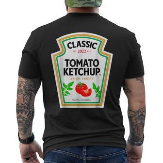 Red Ketchup Diy Costume Matching Couples Groups Halloween V6 Men's T-shirt Back Print - Thegiftio UK