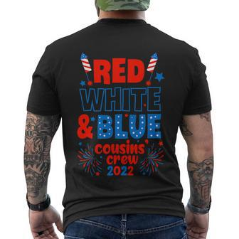 Red White & Blue Cousin Crew 2022 Cousin Crew 4Th Of July Men's Crewneck Short Sleeve Back Print T-shirt - Monsterry DE