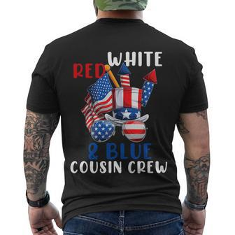 Red White And Blue Cousin Crew 2022 Meaningful Gift Cousin Crew 4Th Of July Cu Men's Crewneck Short Sleeve Back Print T-shirt - Monsterry UK