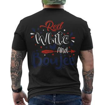 Red White And Boujee 4Th Of July Patriotic July Fourth Men's T-shirt Back Print - Seseable