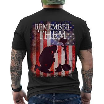 Remember Them Memorial Day Tshirt Men's Crewneck Short Sleeve Back Print T-shirt - Monsterry UK