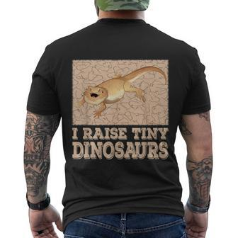 Reptile Lizard I Raise Tiny Dinosaurs Bearded Dragon Men's T-shirt Back Print - Thegiftio UK