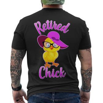 Retired Chick V2 Men's Crewneck Short Sleeve Back Print T-shirt - Monsterry