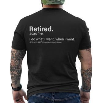 Retired Definition Tshirt Men's Crewneck Short Sleeve Back Print T-shirt - Monsterry AU