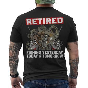 Retired Fishing Everyday Men's Crewneck Short Sleeve Back Print T-shirt - Seseable