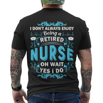 Retired Nurse Tshirt Men's Crewneck Short Sleeve Back Print T-shirt - Monsterry