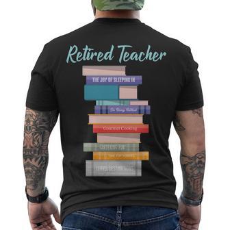 Retired Teacher Tshirt Men's Crewneck Short Sleeve Back Print T-shirt - Monsterry AU