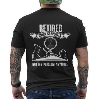 Retired Union Carpenter Union Carpenter Retirement V2 Men's T-shirt Back Print - Thegiftio UK