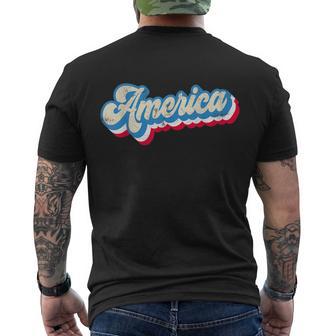 Retro 4Th Of July America Patriotic Fourth Of July Family Men's Crewneck Short Sleeve Back Print T-shirt - Monsterry