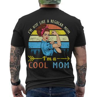 Retro Cool Mom Tshirt Men's Crewneck Short Sleeve Back Print T-shirt - Monsterry