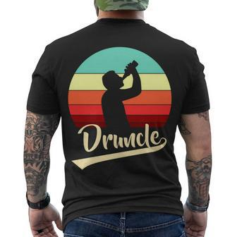 Retro Druncle Logo Tshirt Men's Crewneck Short Sleeve Back Print T-shirt - Monsterry CA