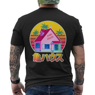 Retro Eighties 80S Anime Kame House Men's Crewneck Short Sleeve Back Print T-shirt - Monsterry