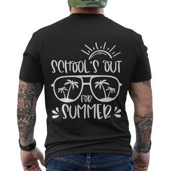 Retro Last Day Of School Schools Out For Summer Teacher Men's T-shirt Back Print - Thegiftio UK