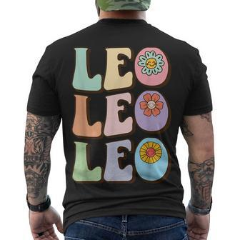 Retro Leo Zodiac Sign Astrology July August Birthday Leo V2 Men's T-shirt Back Print - Seseable