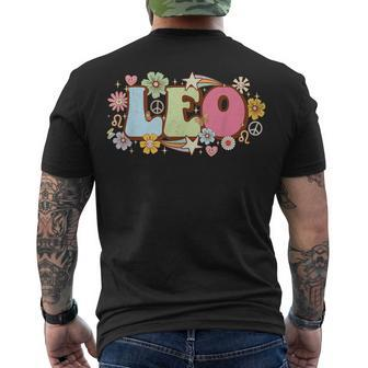 Retro Leo Zodiac Sign Astrology July August Birthday Leo V3 Men's T-shirt Back Print - Seseable