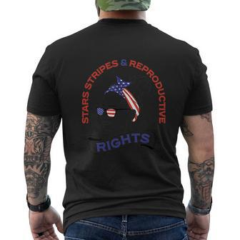 Retro Pro Choice Feminist Stars Stripes Reproductive Rights Great Gift Men's Crewneck Short Sleeve Back Print T-shirt - Monsterry DE