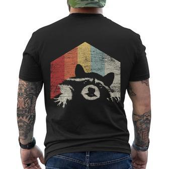 Retro Raccoon Gift Men's Crewneck Short Sleeve Back Print T-shirt - Monsterry