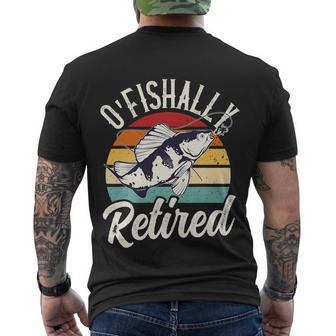 Retro Retirement Ofishally Retired Funny Fishing Men's Crewneck Short Sleeve Back Print T-shirt - Monsterry UK
