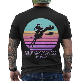 Retro Salem Broom Co Est 1692 Halloween V2 Men's T-shirt Back Print - Thegiftio UK