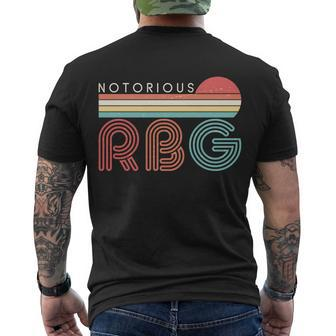 Retro Sun Notorious Rbg Ruth Bader Ginsburg Tribute Men's Crewneck Short Sleeve Back Print T-shirt - Monsterry CA