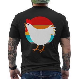 Retro Vintage Chicken V2 Men's Crewneck Short Sleeve Back Print T-shirt - Monsterry CA