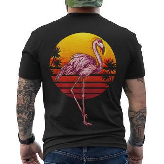 Retro Vintage Flamingo V2 Men's Crewneck Short Sleeve Back Print T-shirt - Monsterry AU