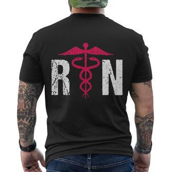 Rn Funny Gift Meaningful Gift Nurse Meaningful Gift Men's Crewneck Short Sleeve Back Print T-shirt - Monsterry