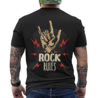 Rock And Roll Men's Crewneck Short Sleeve Back Print T-shirt - Monsterry AU