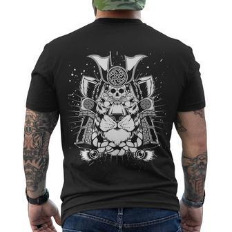 Samurai Tiger Men's Crewneck Short Sleeve Back Print T-shirt - Monsterry