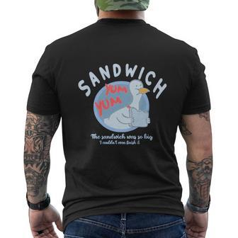 Sandwich The Sandwich Was So Big Men's Crewneck Short Sleeve Back Print T-shirt - Monsterry