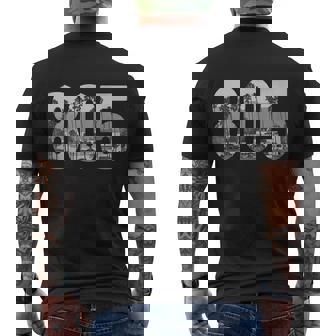Santa Barbara 805 Area Code Vintage Palm Trees California Men's T-shirt Back Print - Thegiftio UK