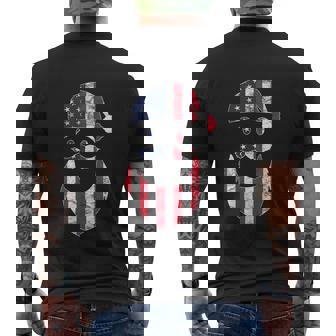 Santa Claus American Flag Christmas Men's T-shirt Back Print - Thegiftio UK