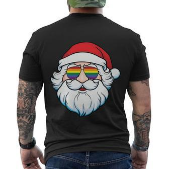 Santa Claus Christmas Sunglasses Lgbt Gay Pride Lesbian Bisexual Ally Quote Men's Crewneck Short Sleeve Back Print T-shirt - Monsterry UK
