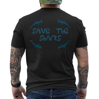 Save The Sharks Hammerhead Shark Conservation Week Men's T-shirt Back Print - Thegiftio UK
