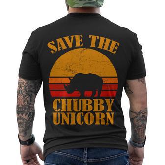 Save The Chubby Unicorn Distressed Sun Tshirt Men's Crewneck Short Sleeve Back Print T-shirt - Monsterry CA