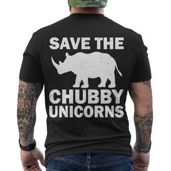 Save The Chubby Unicorns Men's Crewneck Short Sleeve Back Print T-shirt - Monsterry AU