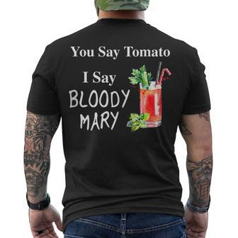 You Say Tomato I Say Bloody Mary Brunch V2 Men's T-shirt Back Print - Seseable