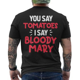 You Say Tomatoes Tomato Breakfast Brunch Food Pun V2 Men's T-shirt Back Print - Seseable