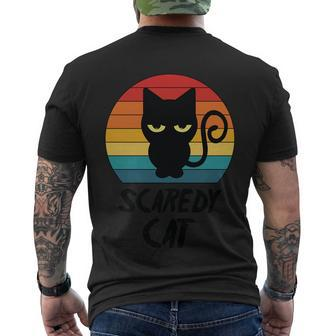 Scaredy Cat Halloween Quote V2 Men's Crewneck Short Sleeve Back Print T-shirt - Monsterry AU