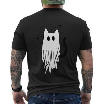 Scary Black Cat Halloween Halloween Cat Pumpkin Scary Pumpkin Men's T-shirt Back Print - Thegiftio UK
