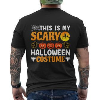This Is My Scary Halloween Costume Pumpkin Scary Costume Men's T-shirt Back Print - Thegiftio UK