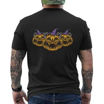 Scary Halloween Spooky Pumpkin Men's T-shirt Back Print - Thegiftio UK