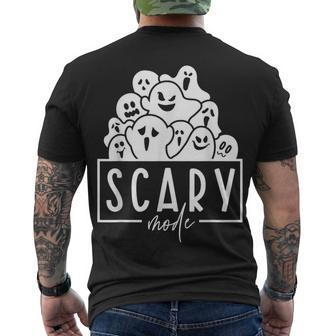 Scary Mode Boo Crew Ghost Spooky Vibes Halloween Men's T-shirt Back Print - Seseable